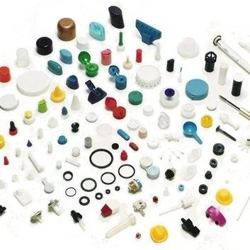 An array of custom plastic parts