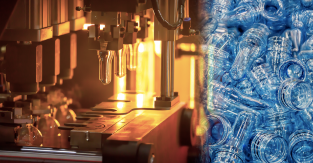 Plastic injection molding process for beverage containers