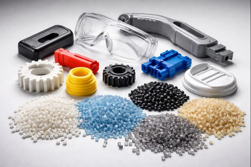 Various thermoplastic materials and injection molding tools