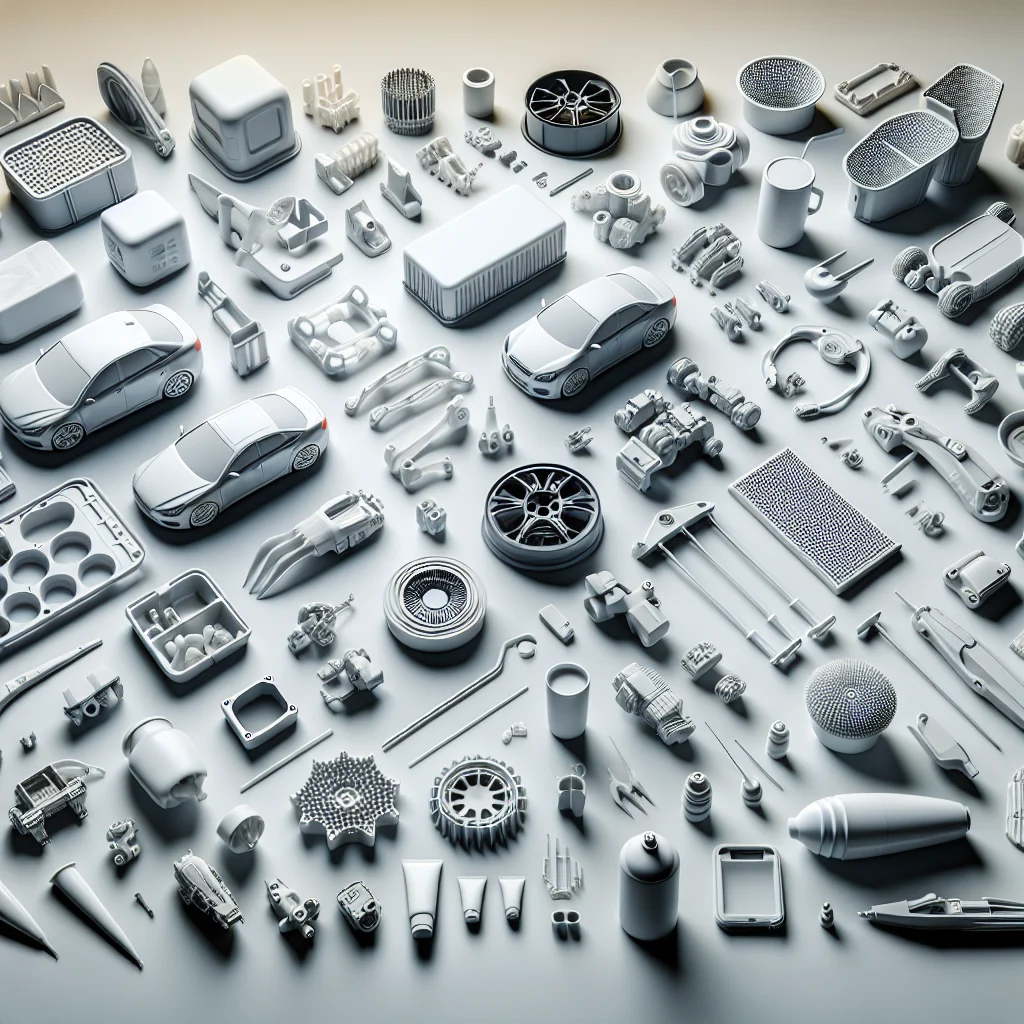 Collection of automotive parts and tools arranged on a surface
